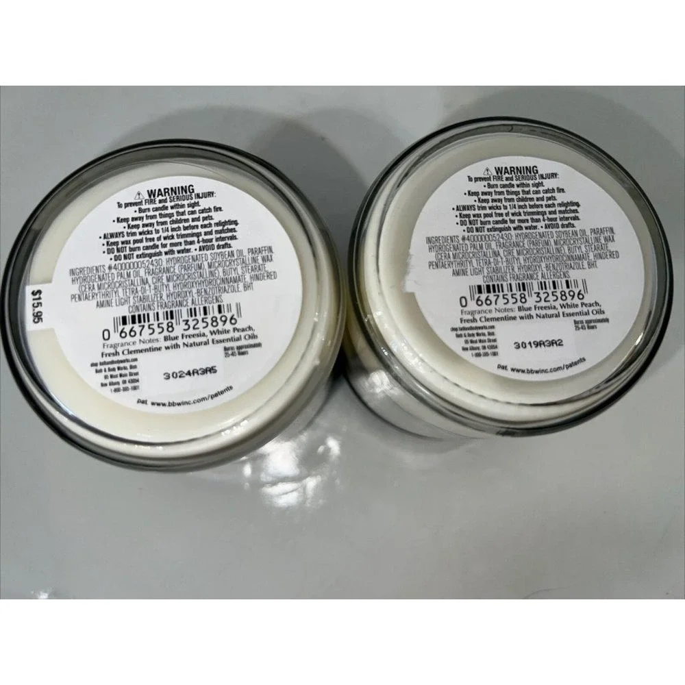 Bath & Body Works Gingham 7oz Scented Mason Jar Candle Set You Are Loved 2-Pack